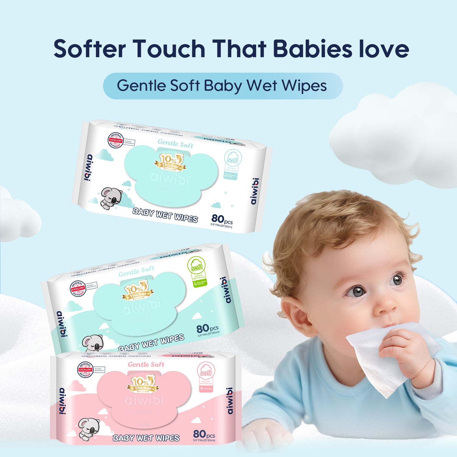 Gentle Soft Sensitive Care Wipes